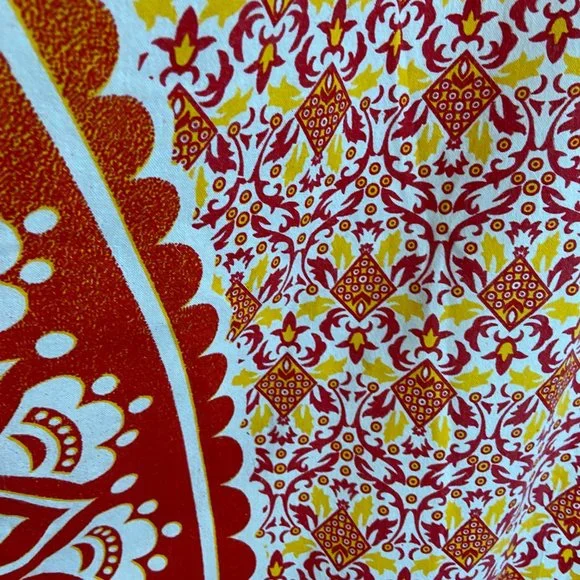 Orange Mandala Tapestry Boho wall hanging